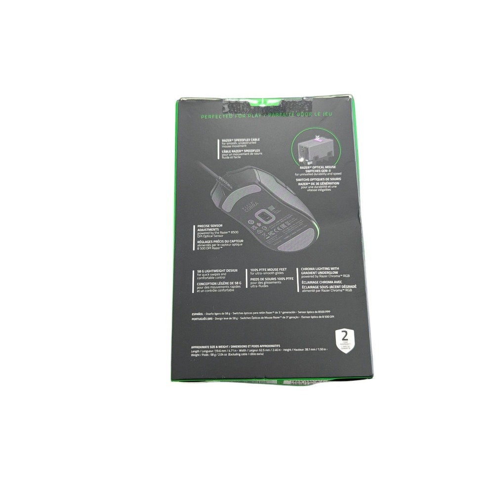 Z2O Razer Cobra RZ01-0465 Black Wired Buttons Customizable Gaming Mouse - Picture 2 of 4